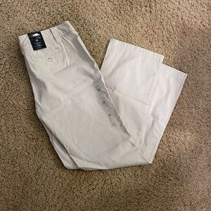 Tommy Hilfiger White & Tan/Taupe Beige pin stripe pants, size 10. New with tags